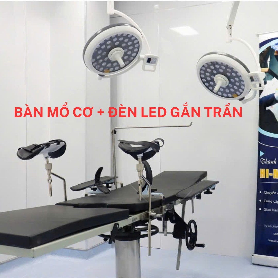 Đèn Led Phẫu Thuật, Đèn Mổ Treo Trần 2 Nhánh Full LED Bóng Đôi LED500/500 - Ảnh 2