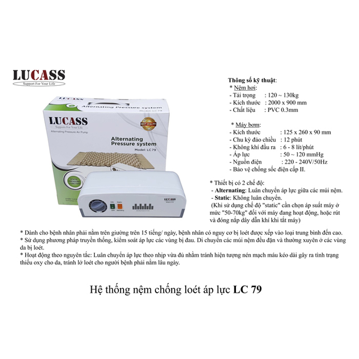 Đệm/nệm khí chống loét Lucass LC79 - Ảnh 2